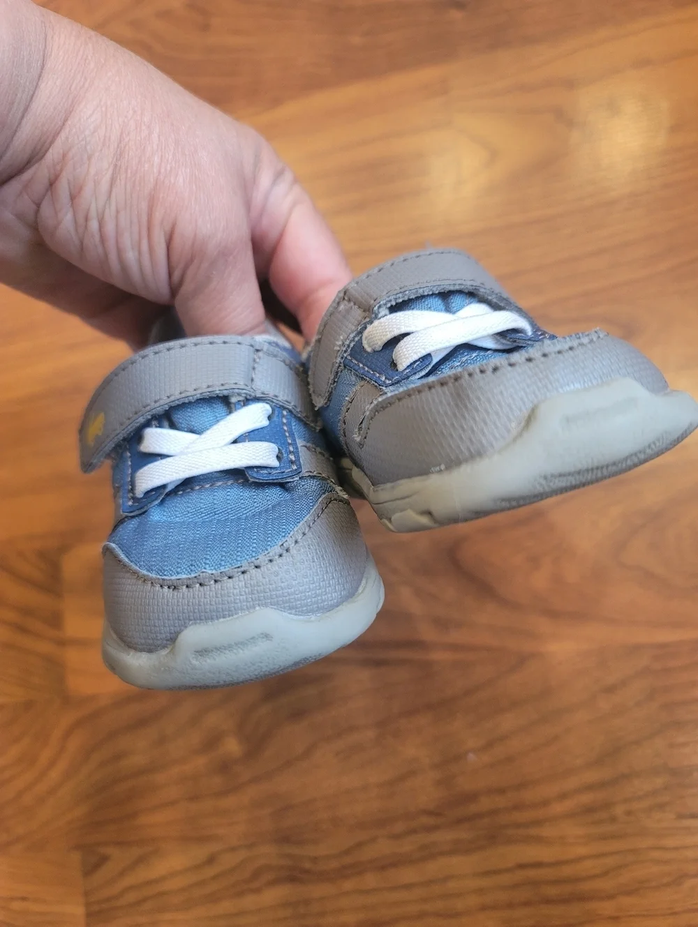Sz 4 Toddler See Kai Run Tenny Blue Sneakers Blue Gray Hook-and-loop Closure